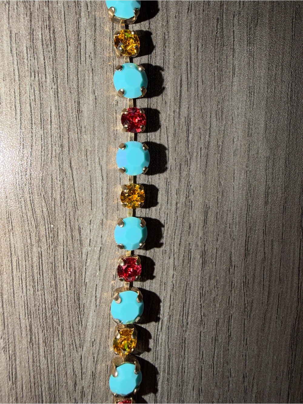 Turquoise, Pink & Yellow Crystal Tennis Bracelet - Women Jewelry